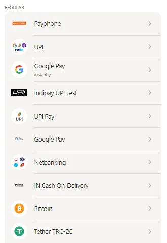 Top deposit methods