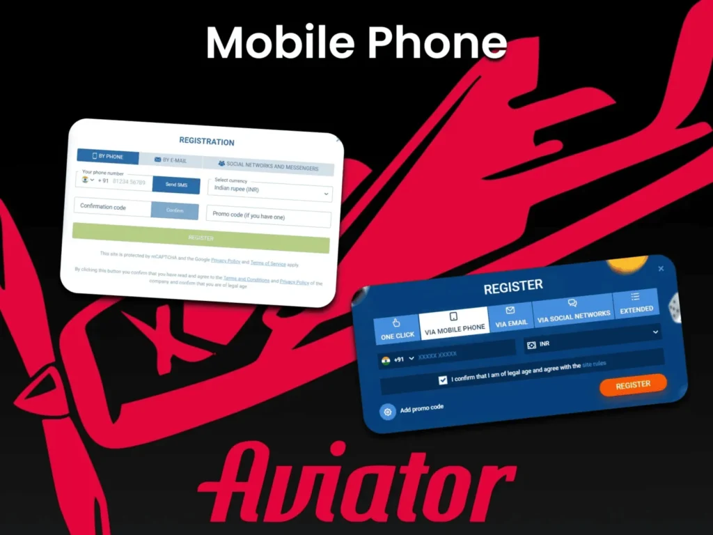 Mobile phone registration for Aviator