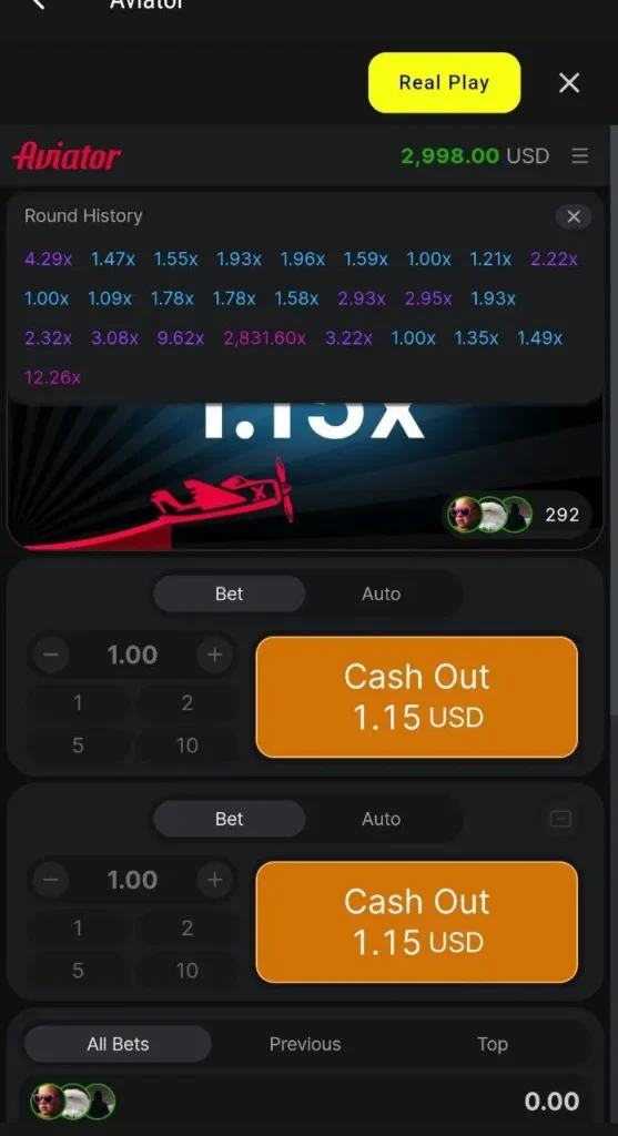 Aviator game last multipliers