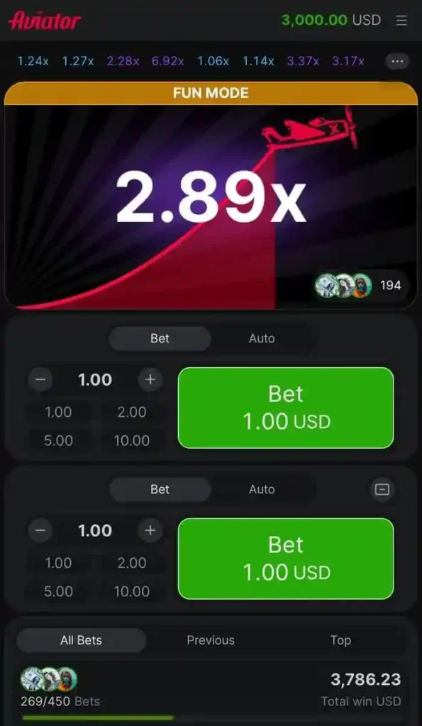 Play Aviator game online