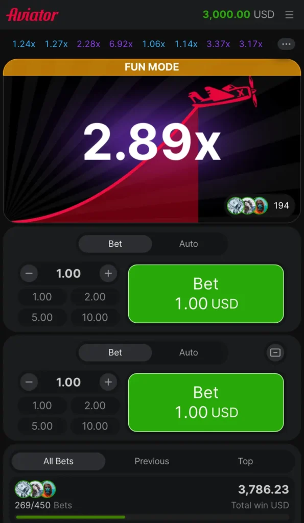 Play Aviator game online