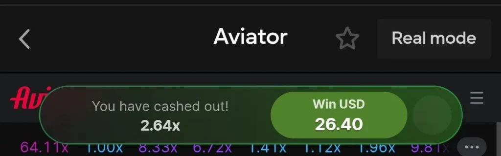 Aviator game winning
