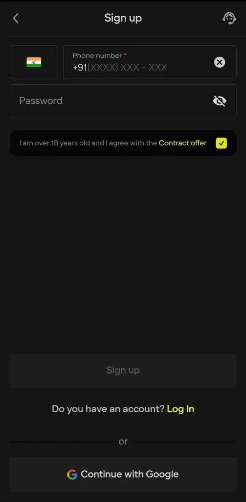 registration on the website to play Aviator