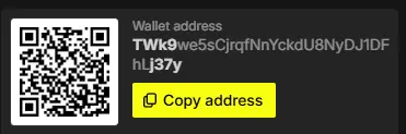 Make a deposit with crypto